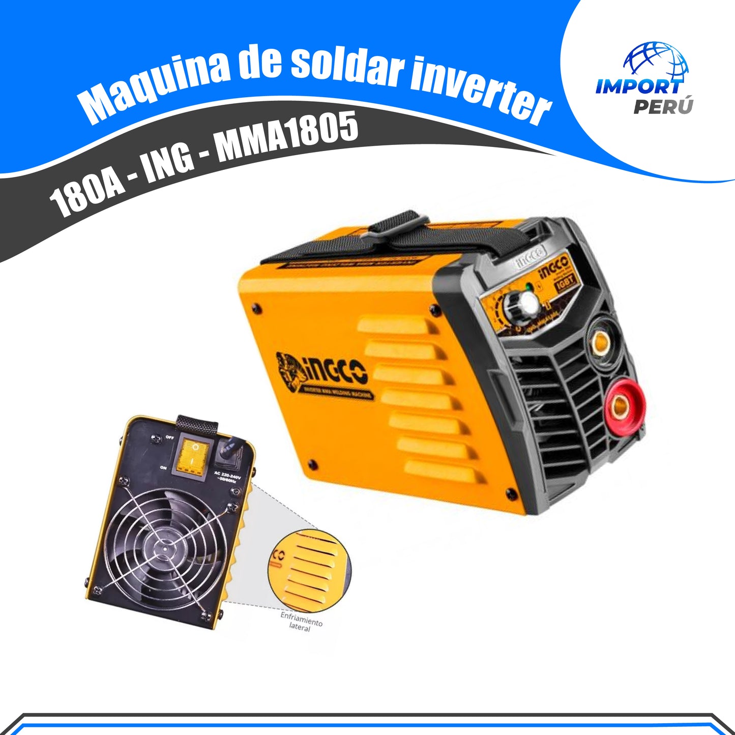 Maquina de Soldar Inverter 180 Amp MMA 1805