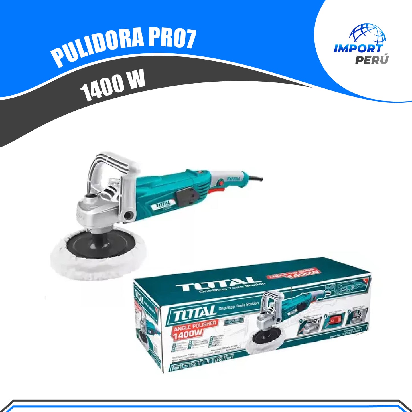 Pulidora Angular PRO 7" 1400W