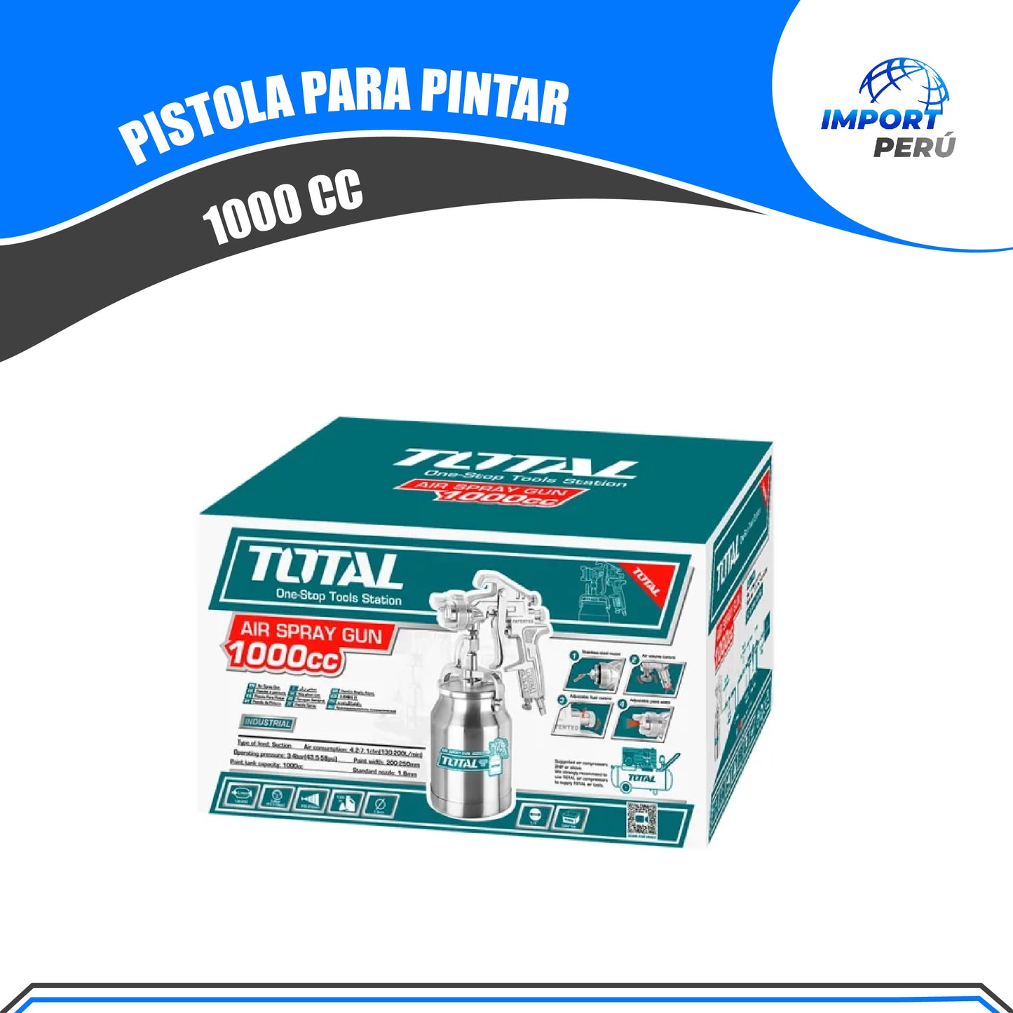 Pistola para pintar 1000c