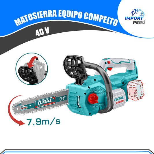 Motosierra 40v EQUIPO COMPLETO