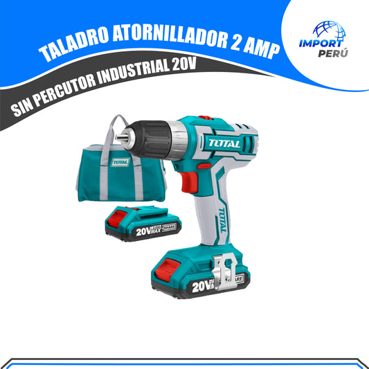 Taladro Atornillador Sin percutor industrial 20V -2Ah