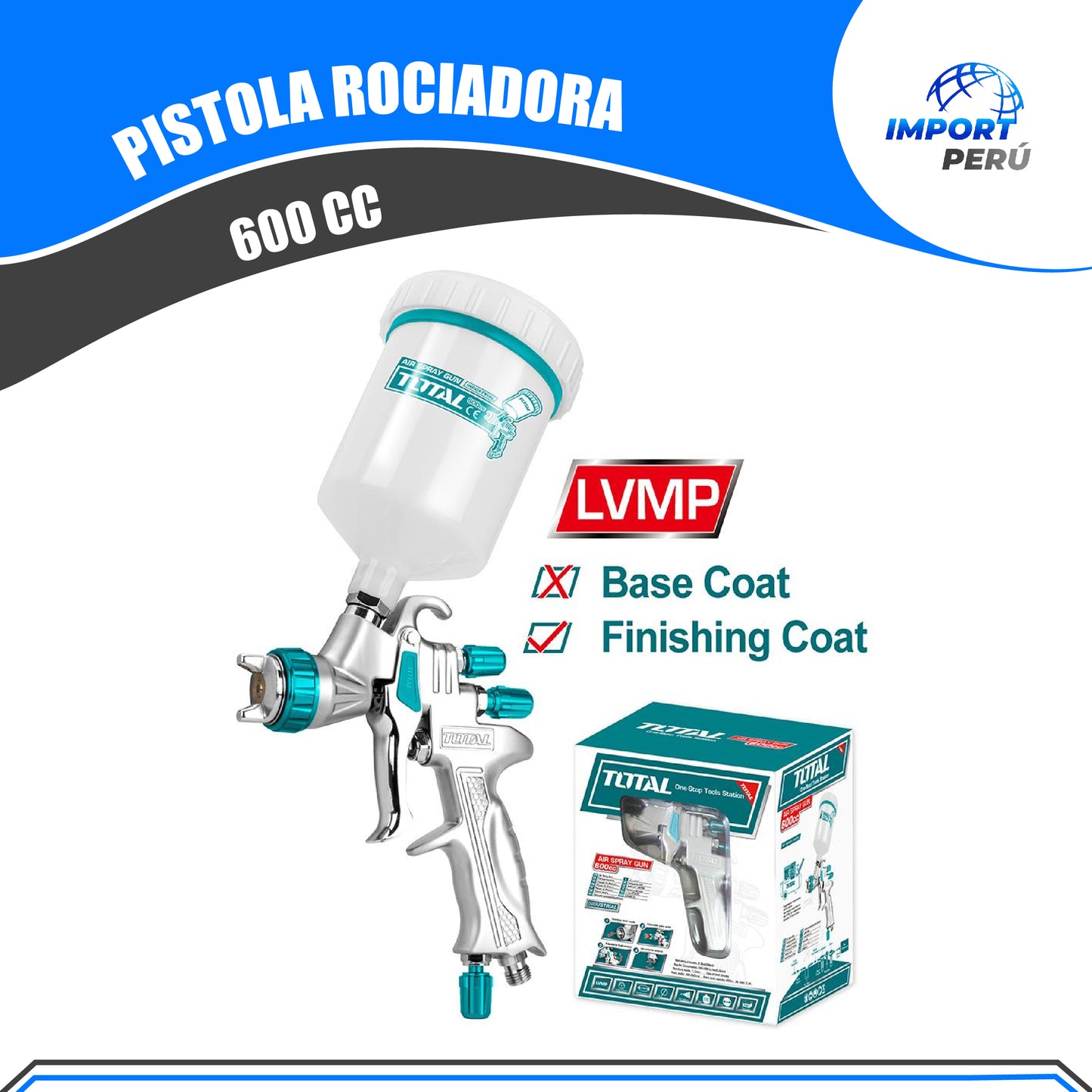 Pistola Rociadora o  Aerógrafo  600 cc